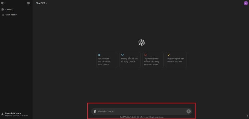 bắt đầu sử dụng chat gpt